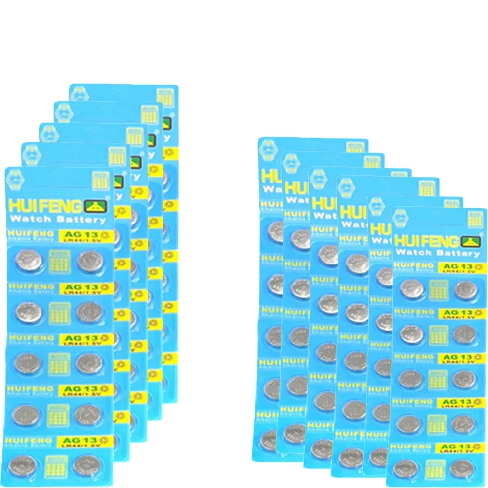 5-50pcs AG13 LR44 SR44 1.55V batteries, L1154 A76 RW82 SP76， Suitable for watches, electronic toys, calculators,remote controls