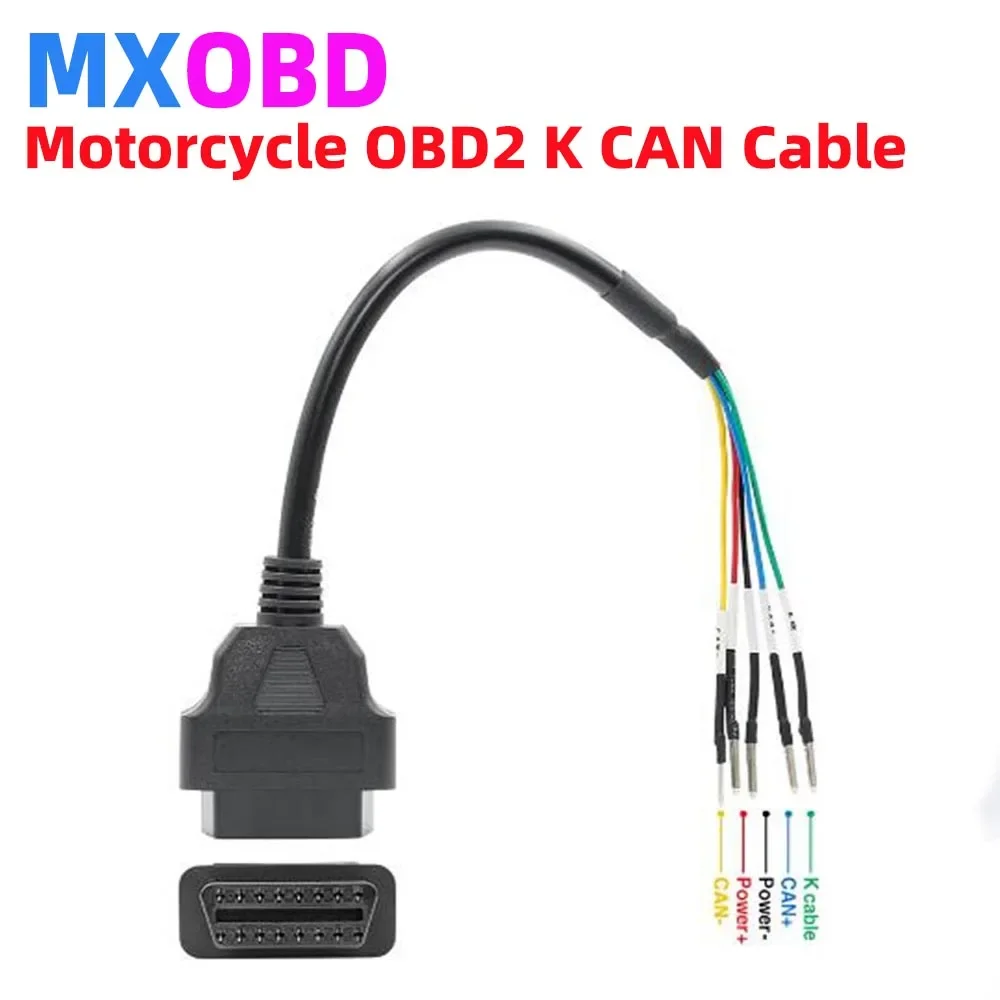 

Соединительные кабели OBD2 для мотоцикла, Удлинительный кабель OBD 2 для мотоцикла Harley 4 6pin для Ducati For Kawasaki 4/6pin для K + CAN кабеля