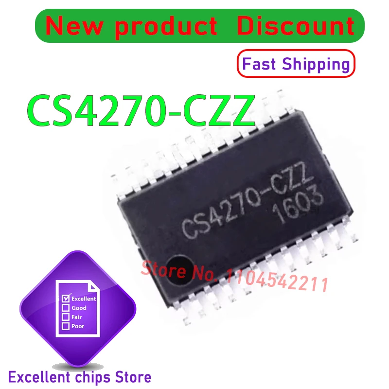 Original and Genuine CS4270-CZZ TSSOP24 1PCS CS4272-CZZR TSSOP28 IC CODEC 24BIT 105DB/114DB TSSOP