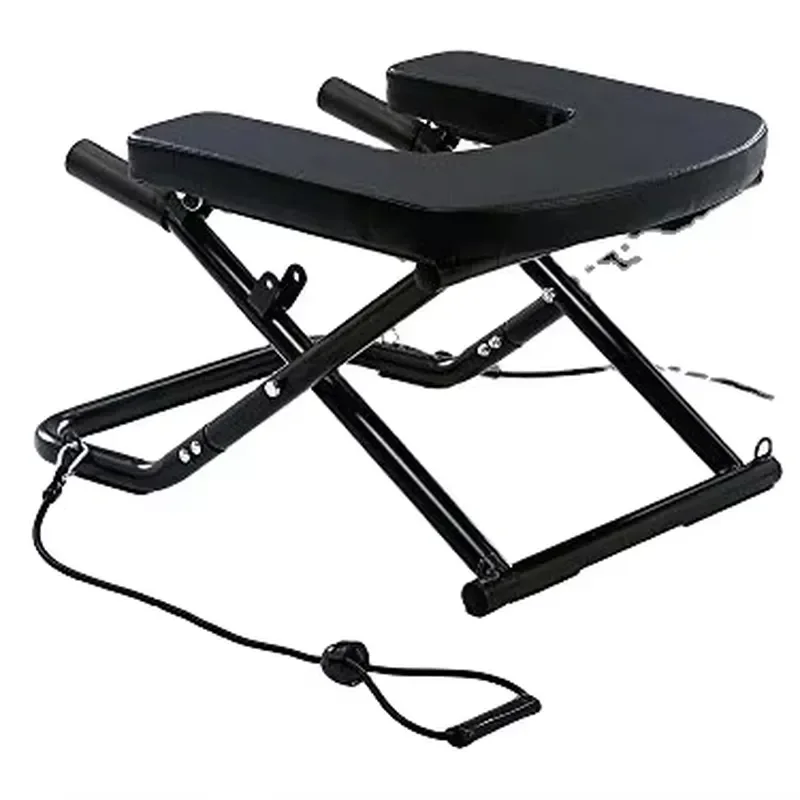 Foldable Yoga Chair With Resistance Band Headrest Bench For Home Gym Fitness Equipment Strength Training Workout Gear