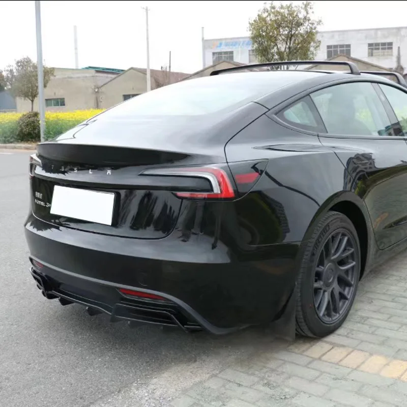 For Tesla 2023-2024+ Highland Model 3 Gloss Matte Black Body Kits Bumper Lips Diffuser Spoiler Tunning Tesla Tuning Accessories