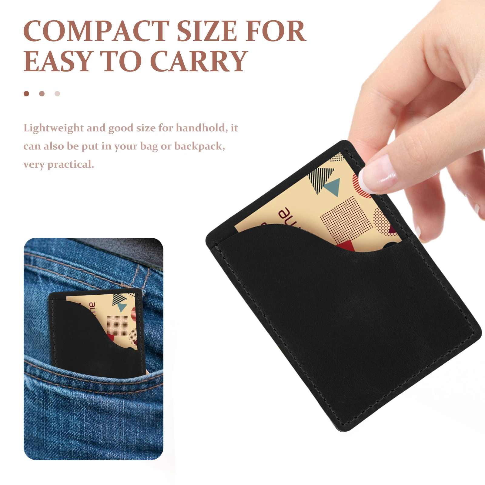 

Business Card Holder Credit Card Wallet Black Office Passport Clip Travel Cover Pouch Multiple Slots ID Driver License Storage