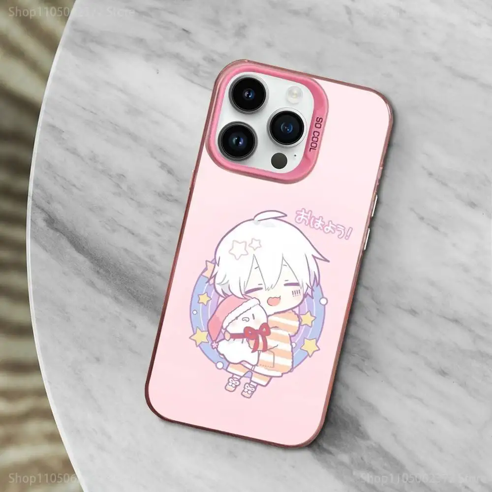 Capa de telefone Singer M-Mafumafu Ctue para iPhone 12,11,14,16,13,15, Mini, Pro, MAX, SE, XS, capa de silicone rosa fosco