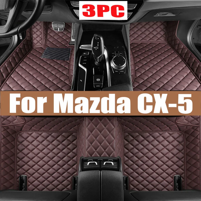 

Car Floor Mats For Mazda CX-5 CX5 KF 2017~2023 Leather Luxury Mat Rugs Carpet Full Set Auto Interior Parts Car Accessories 2018