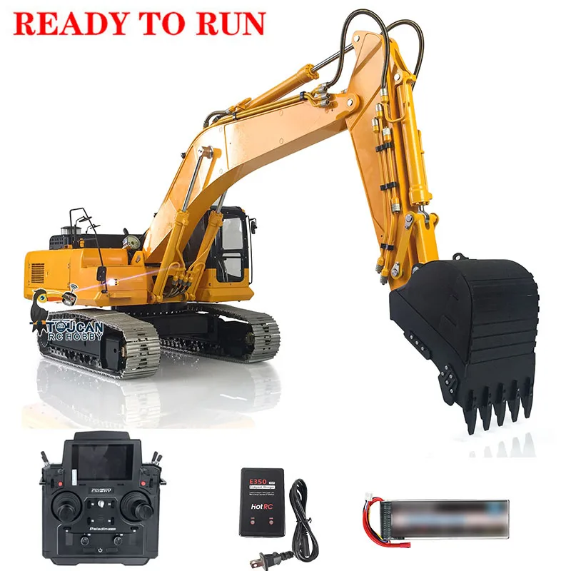 1/14 LESU PC360 RC Hydraulic Excavator Digger RTR Metal Pl18 Construction Truck With Remote Controller Receiver ESC Model