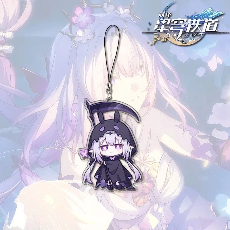 Honkai:Star Rail Castorice Cosplay Game Peripheral Acrylic Mobile Phone Chain Two-sided Backpack Pendant Decoration Gift