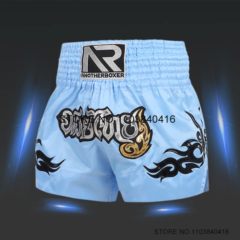 Muay Thai Shorts Durable Comfortable Boxing Apparel Satin Kickboxing Grappling Thaiboxing Pants Gym Martial Arts MMA Clothing