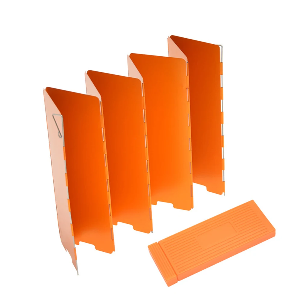 

Portable Camping Stove Windscreen 8 Plates Foldable Outdoor Picnic Aluminum Alloy Fuel Saving Space Saving