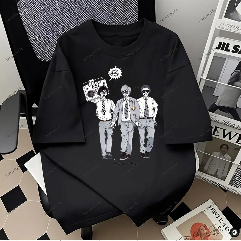 Men T-Shirts Beastie Boys Leisure Cotton Tees Short Sleeve T Shirt O Neck Clothing Comfortable Personality High Quality Cotton