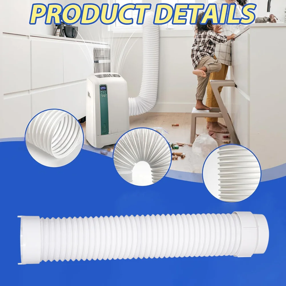 

Шланг для кондиционера TL1854, диаметр 5 дюймов, портативный выхлопной шланг для кондиционера, длина вентиляционного отверстия до 44 дюймов, для выхлопной трубы мобильного кондиционера