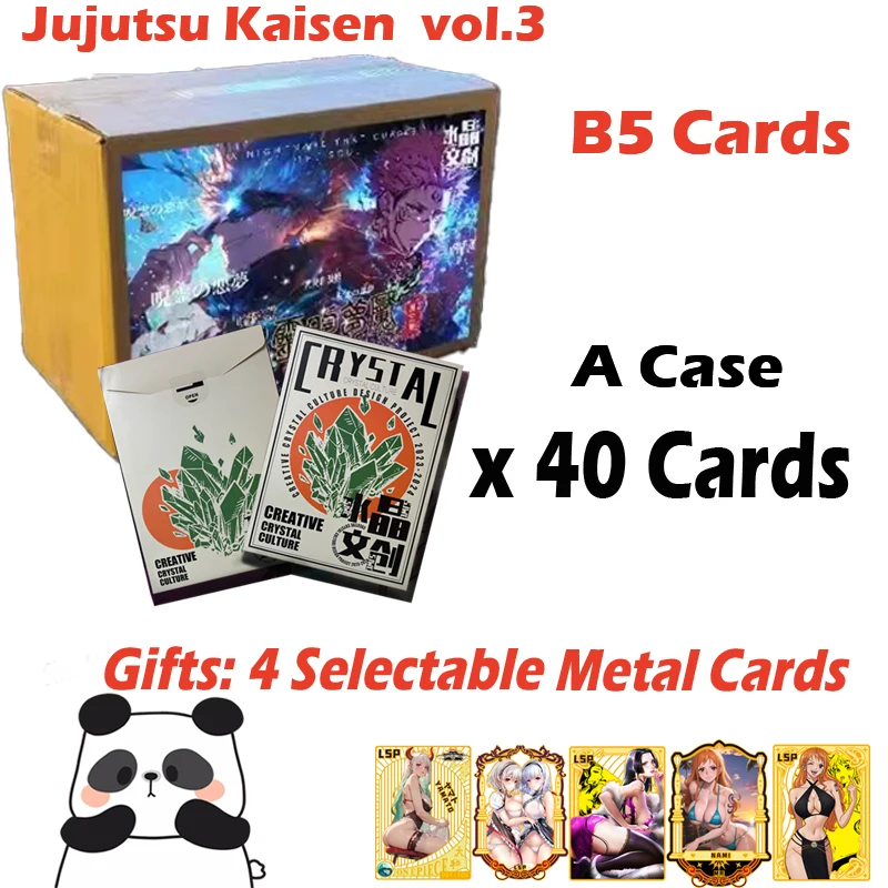 B5 Size Jujutsu Kaisen Vol.3 Collection Card Gojo Doujin Board Hobby Game CCG Card Children Toy Gifts