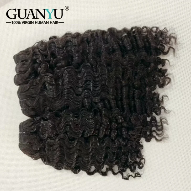 نطاط مجعد اللون الطبيعي حزم الشعر البشري البرازيلي وصلات شعر نطاط مجعد الشعر البشري حزم