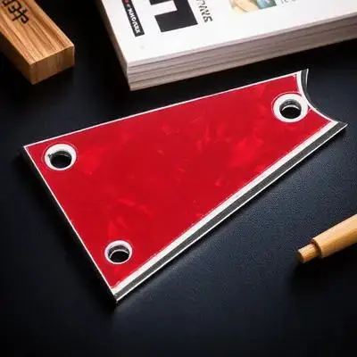 

For Electric Red Durable Pvc 3-Hole Triangle Neck Plate Enhanced Sound Hardware Accessories Electric Guitar Neck Plate