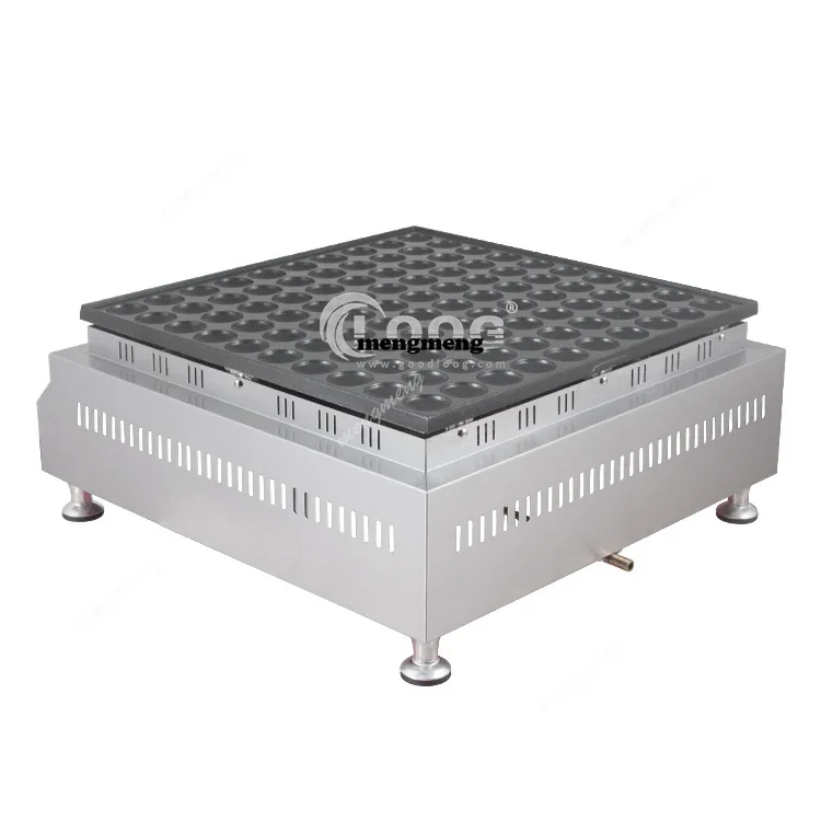 E132 Stainless Steel Poffetjes Gas Machine Dutch Poffertjes Grill Waffle Maker Commercial Gas Dutch Mini Pancakes Machine