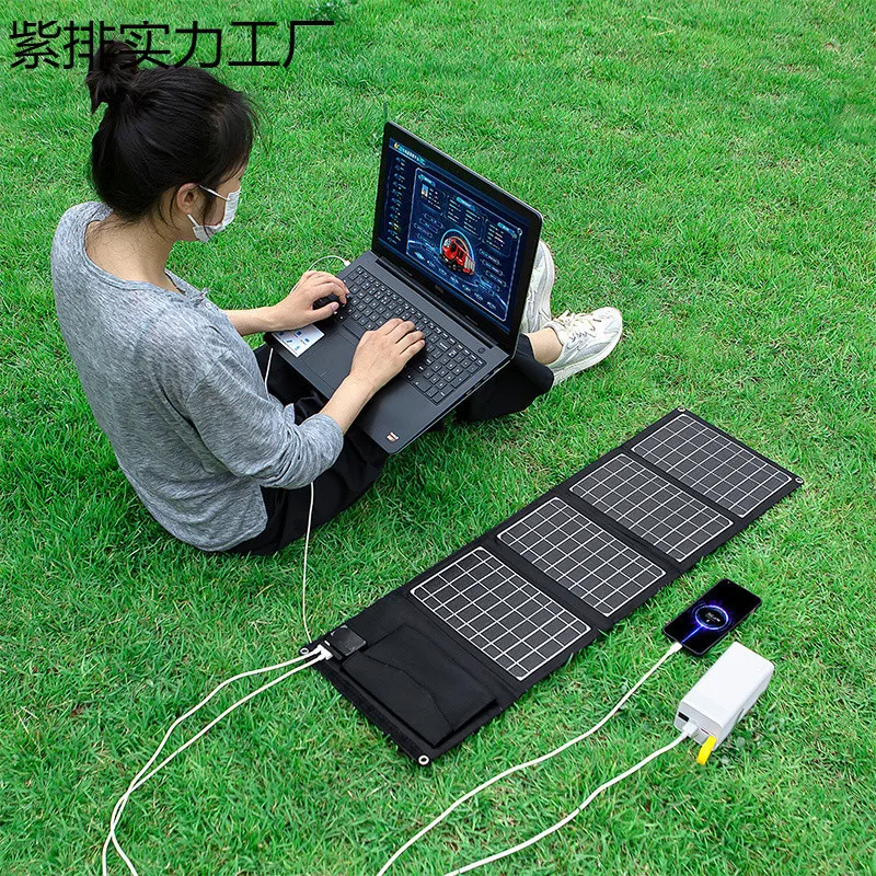 Solar charging panel small single crystal 5V18V12v fast power bank mobile phone outdoor foldable