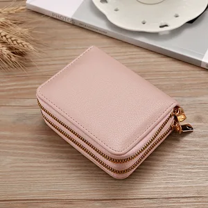 Multifunktionaler Akkordeon -Kartenbeutel mit Doppelkapazität Doppel Reißverschluss für Frauen, elegant und einfach mit weiblicher Doppelschicht Reißverschluss 6 Hauptvertragsvertrag - №2