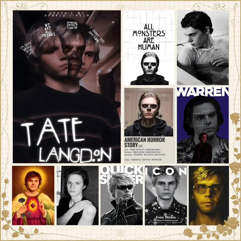 Actor E-Evan Peters American TV Star Poster Wall Art Bedroom Living Room Dorm Bar Cafe Gym Studio Home Decor Gifts