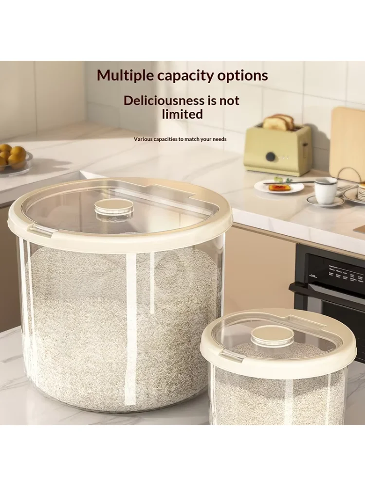 5/10KG Rice Storage Container Home with Lid Insect Proof Moisture Proof Rice Box Sealed Jar Kitchen Container Storing Dry Grain