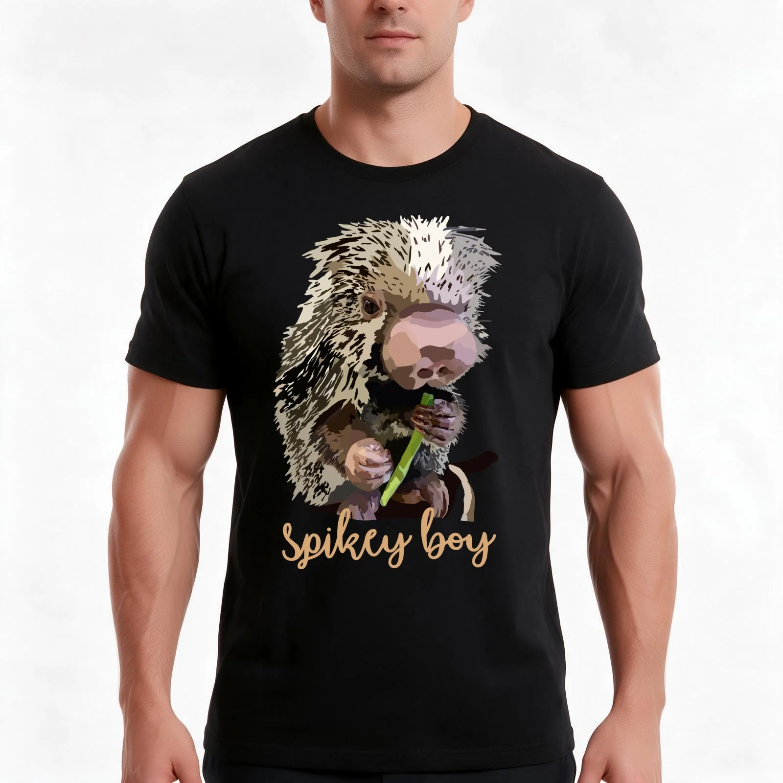 Spikey boy Charlie the prehensile tailed porcupine Men T Shirt man t shirt graphic