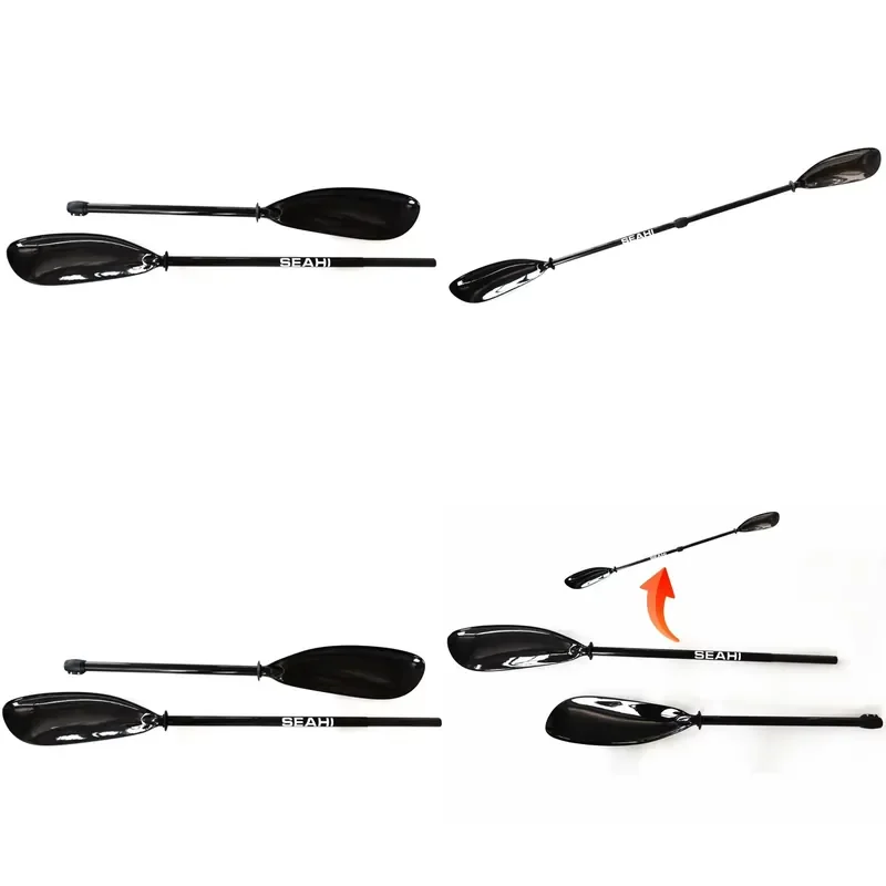 2 Sections 100% Carbon Fiber 3K Plain Glossy Kayak Paddle Full Carbon Fiber Blade Shaft Rowing Oar Detachable 2100~2200MM