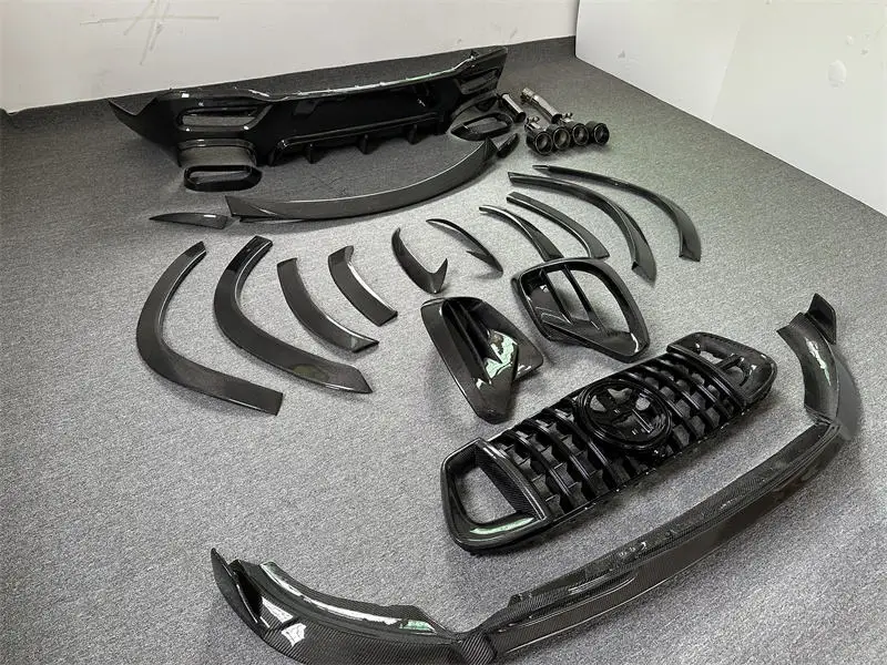 For 2016 GLE COUPE63 53 New JINGYUE High Quality Barbo Style Carbon Fiber Body Kit Upgrade