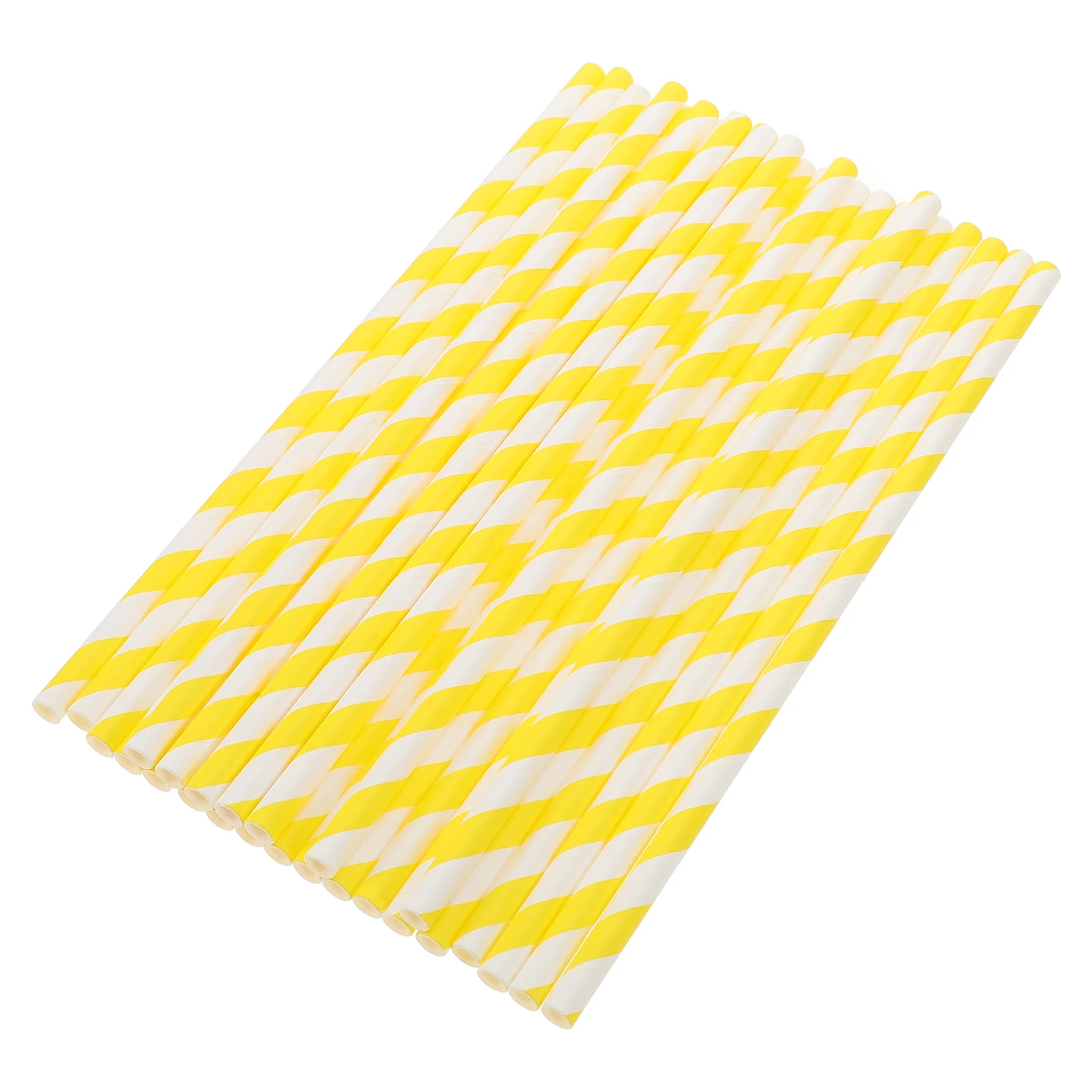 

100pcs Striped Paper Straws Birthday Party Supplies Orange White Drink Straws Eco Friendly Kitchen Bar Accessories