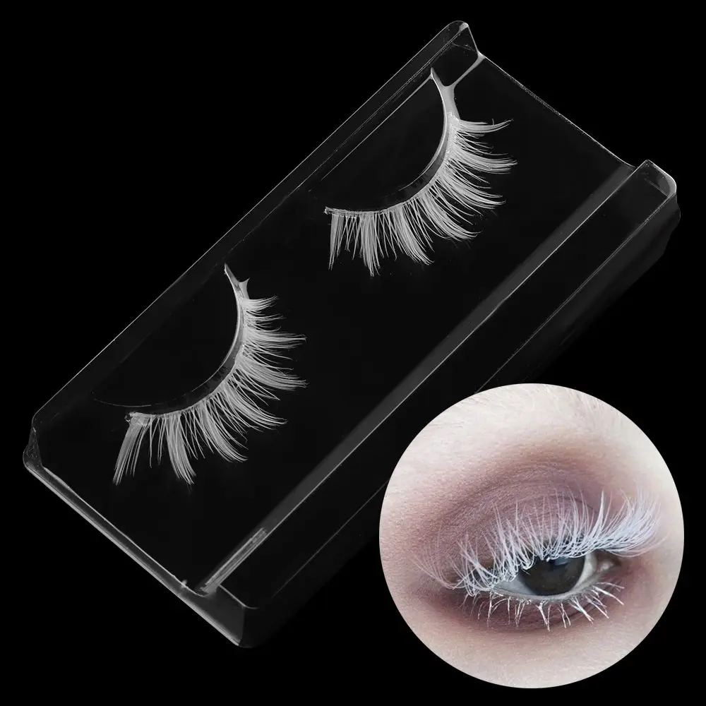 Woman\'s Fashion Long Cross False Eyelashes Eyelashes Extension Natural Long Thick Cross White Beauty Eye Makeup Cosplay Tools