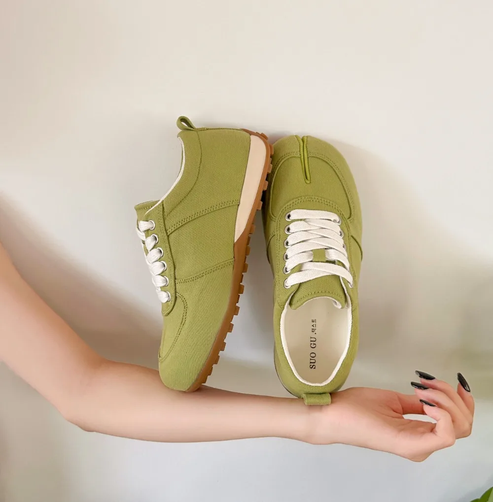 German Training Shoes Women's 2026 Summer Lace Up Forrest Gump Shoes Women's Split Toe Breathable Sports Shoes