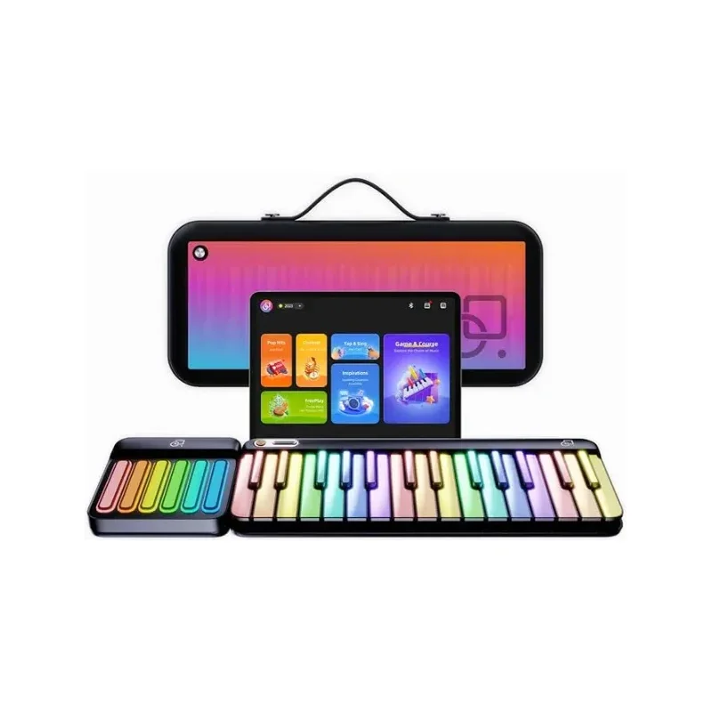 For Music Password Smart Music Keyboard Machine Electronic Interactive Music Sheet Rainbow Light Keys Piano  MIDI Controller