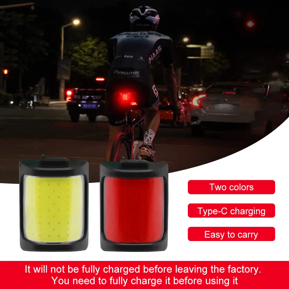 Bike Lights for Night Riding Bicycle Tail Light USB Rechargeable LED Lantern Warning Light Rear Easy to Install Cycling Lamp