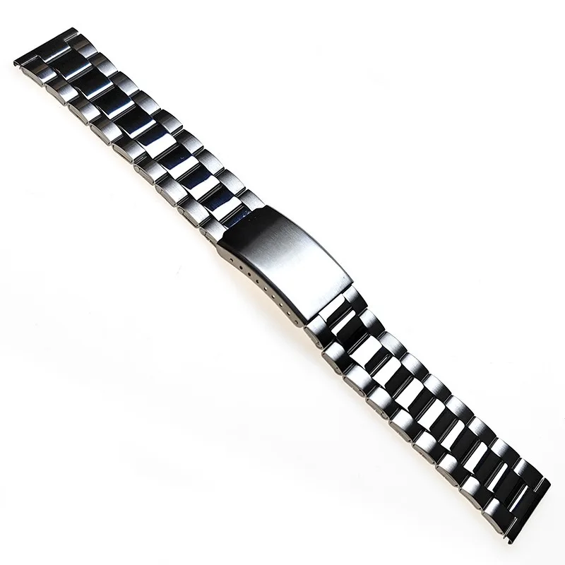 Metal Strap Stainless Steel Watch Band Women Men Replacement Bracelet Folding Clasp Wristbelt 12mm 14mm 16mm 18mm 20mm 22mm 24mm