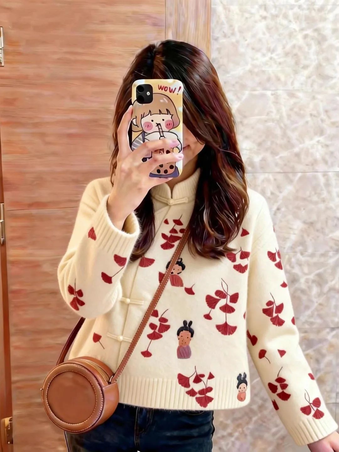 

Зимний женский свитер 2026: Модный повседневный свободный вязаный джемпер с длинным рукавом в корейском стиле для осени и зимы