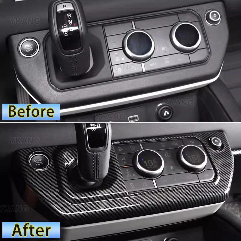 For Land Rover Defender 90 110 130 2020-24 Center Console Gears Air Conditioning Mode Frame Cover Trim Stickers Car Accessories
