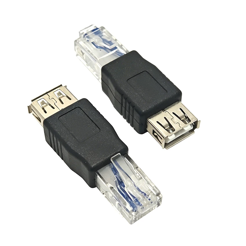 USB Female To RJ45 Crystal Male Ethernet Network Telephone Line Phone Connector Adapter Communication Fax Machine