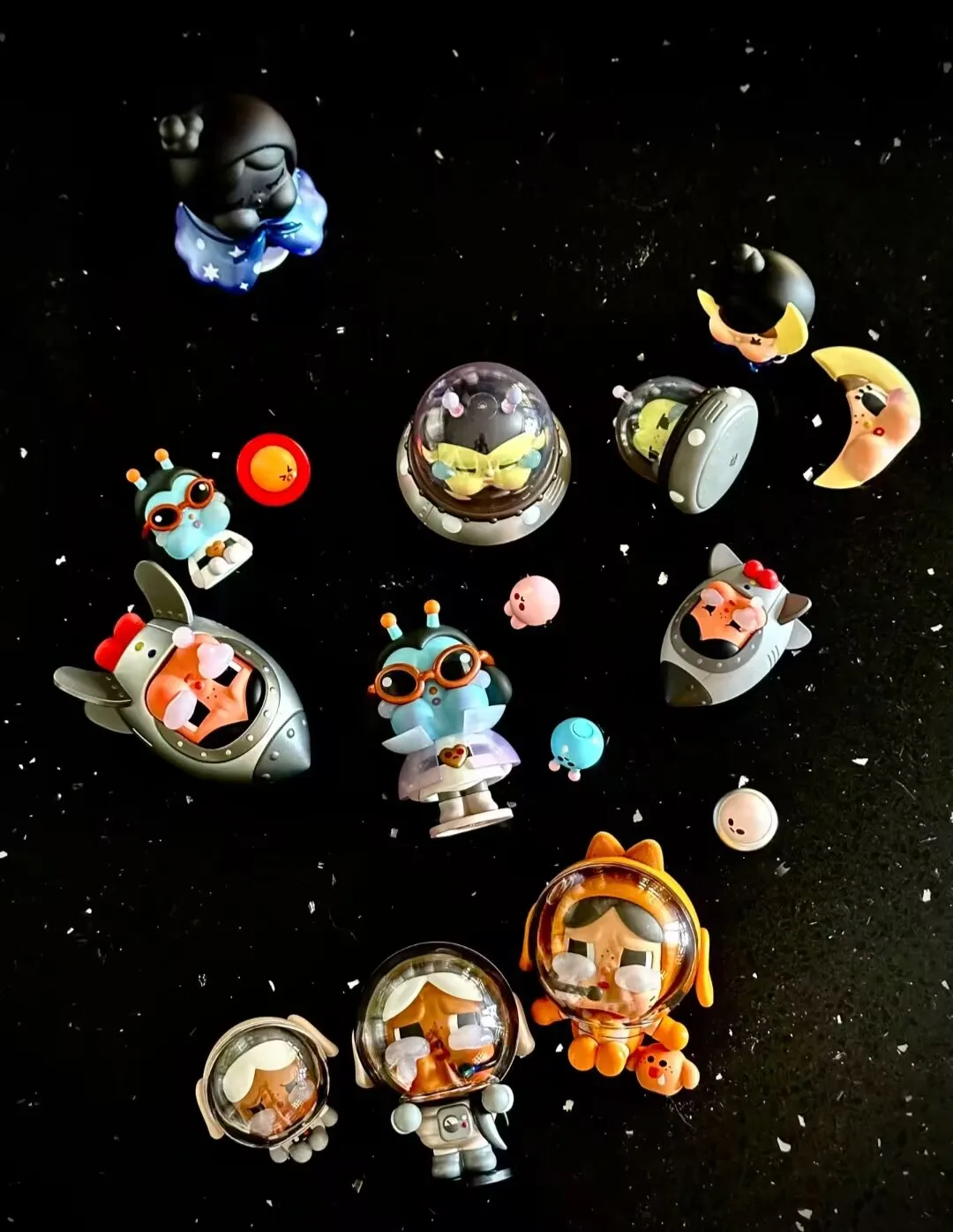

POP MART Crybaby Space Cat Orange Anime Action Figure - Kawaii Blind Box Mystery Doll Collectible Toy Gift for Girls