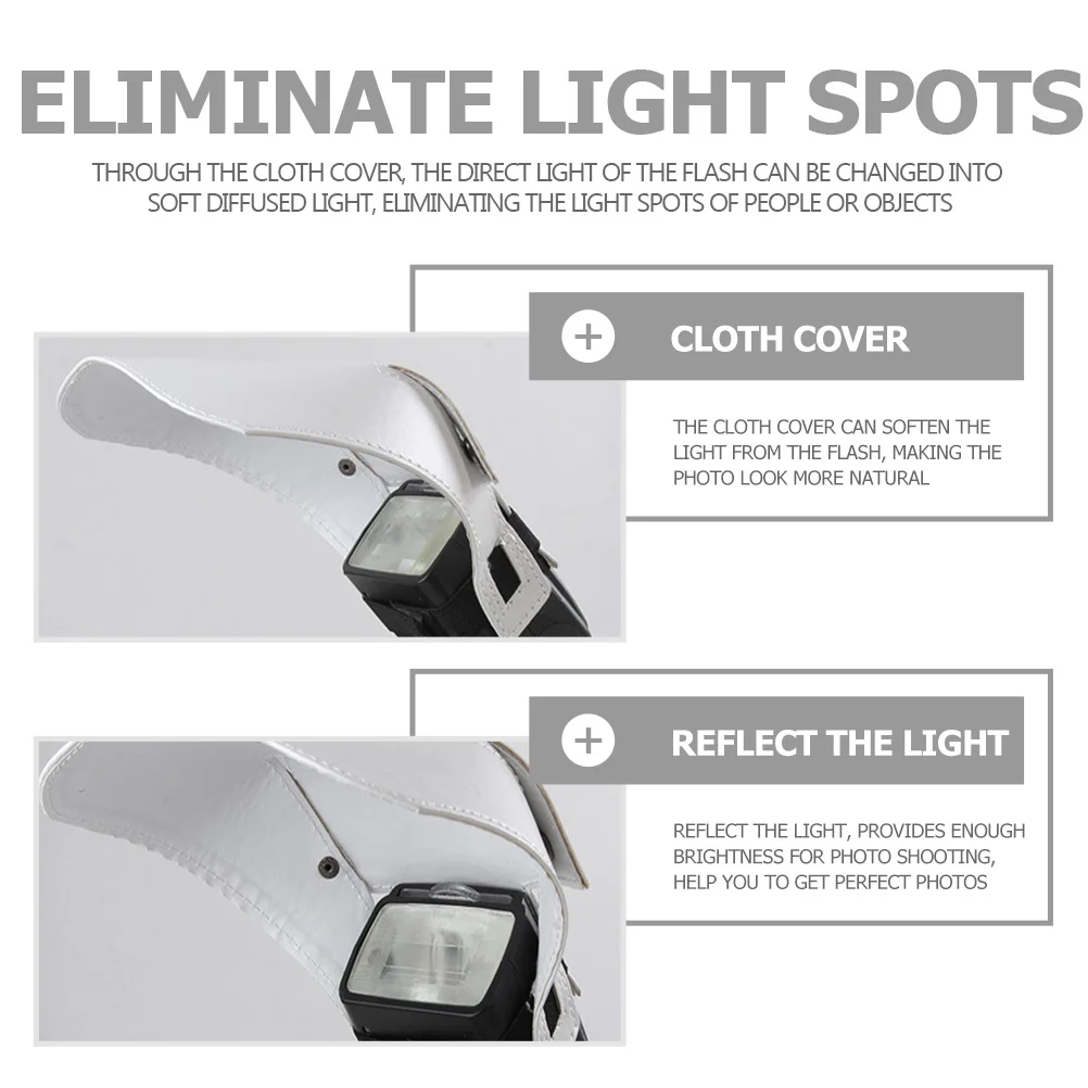 

2Pcs Flash Diffuser Soft Light Reflector Photography Fill Light for Indoor Outdoor Shooting Photography Reflector