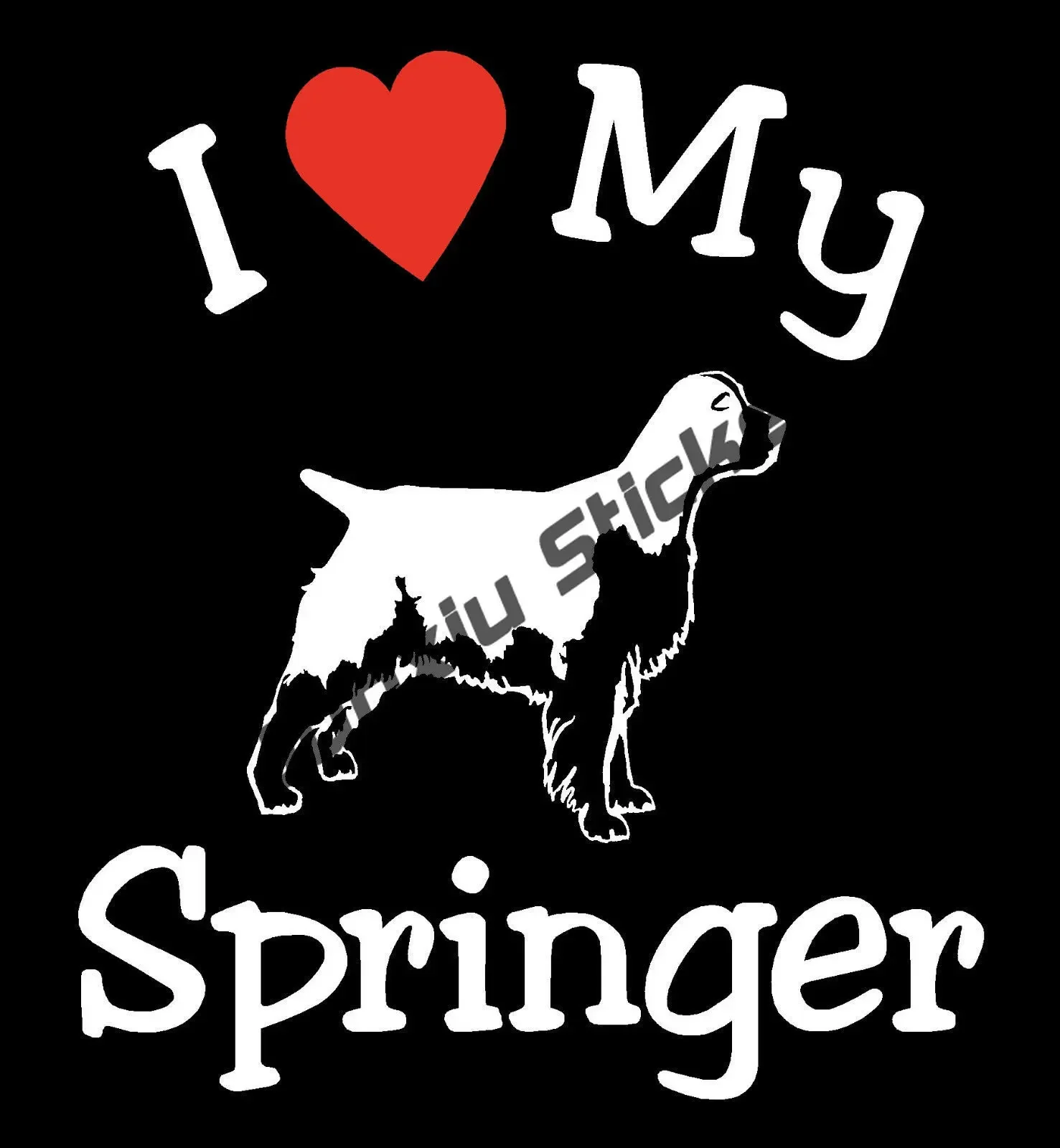 Smiling Springer Spaniel Vinyl Decal English Springer Spaniel Dog Breed Sticker for Laptops Tumblers Windows Cars Trucks Walls