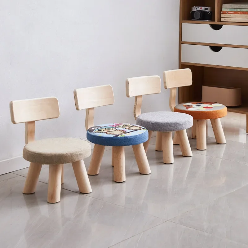 Step Stool Chair Stools & Ottomans Furnitures Foot Stool for Living Room Furniture Pouf Wood Children's Interior Poufs Ottoman