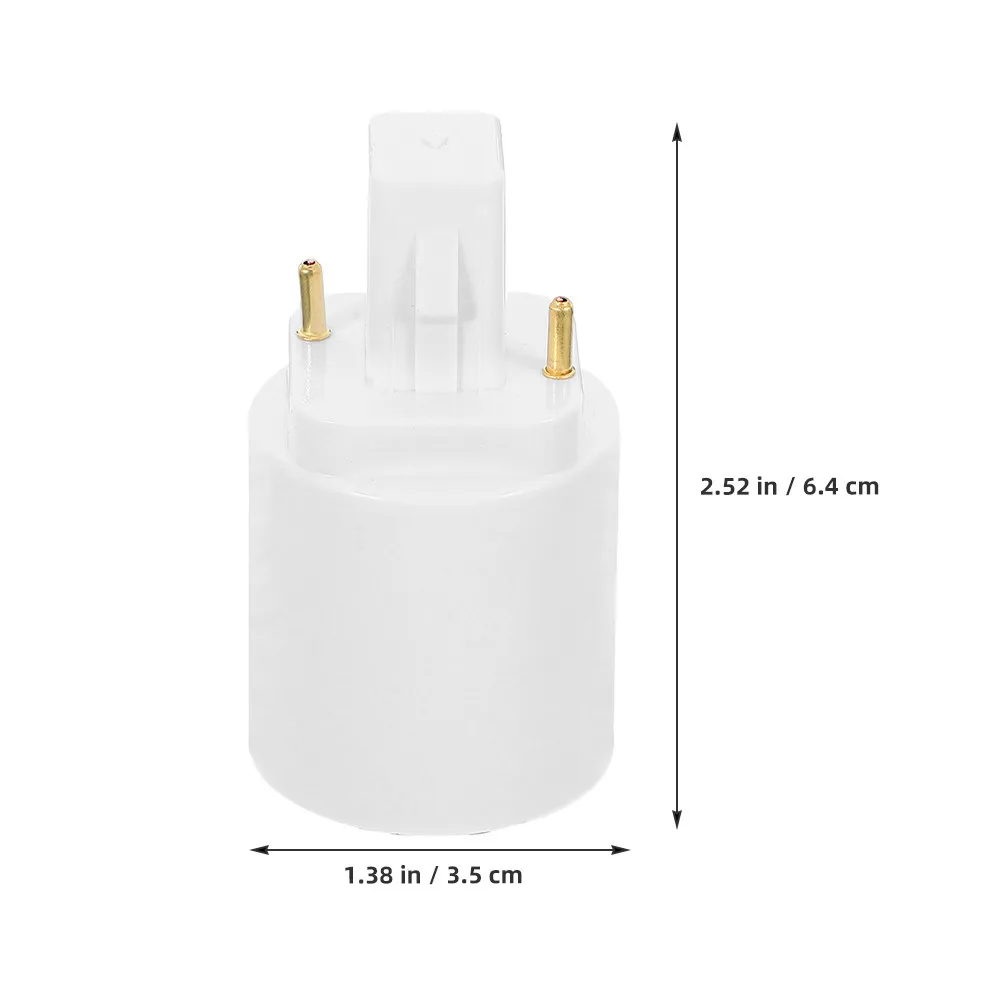 3pcs G24d to E27 Lamp Adapter Bulb Holder Socket Converter Copper Base Connector LED Light Bulb Base Adapter Safe Reliable Home