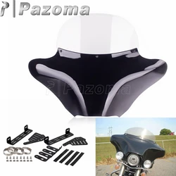 Batwing Motorcycle Fairing Cover For Yamaha Dragstar V-Star 650 950 1100 1300 Front Windshield Headlight Cowl W/Mounting Bracket