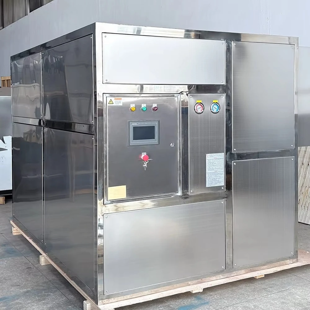 FOODLINE Customized Industrial Daily Use Ice Cube Manufacturing Machine Big Ice Cube Packing Compressor Engine Motor Gear Core