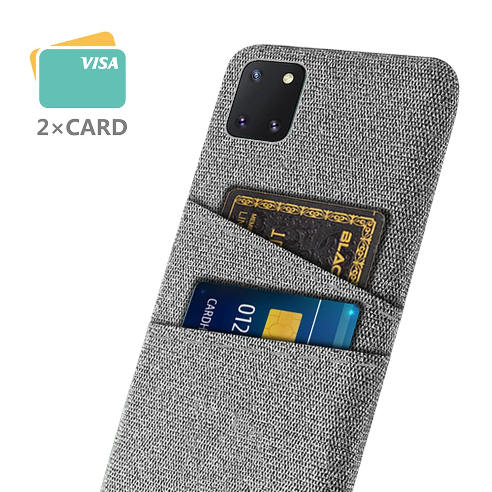 Galaxy Note 10 Lite For Samsung Galaxy Note 10 Lite Case Dual Card Fabrics Cover For Samsung S10 Lite 2020 Coque Note10 Lite