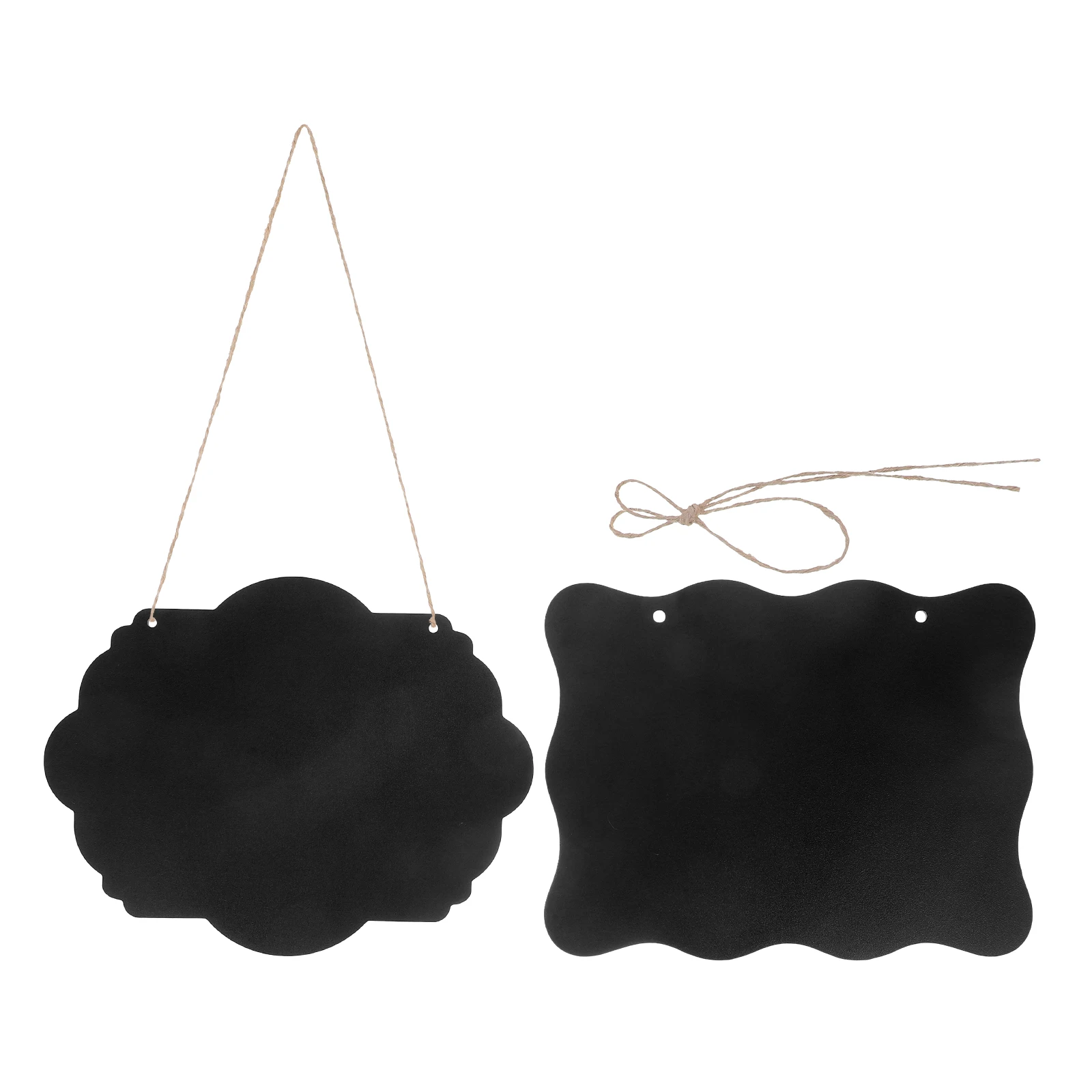 

2Pcs Mini Chalkboard Hanging Wood Message Board Double Sided Blackboard Note Taking Wooden Price Tag Home Office Decor