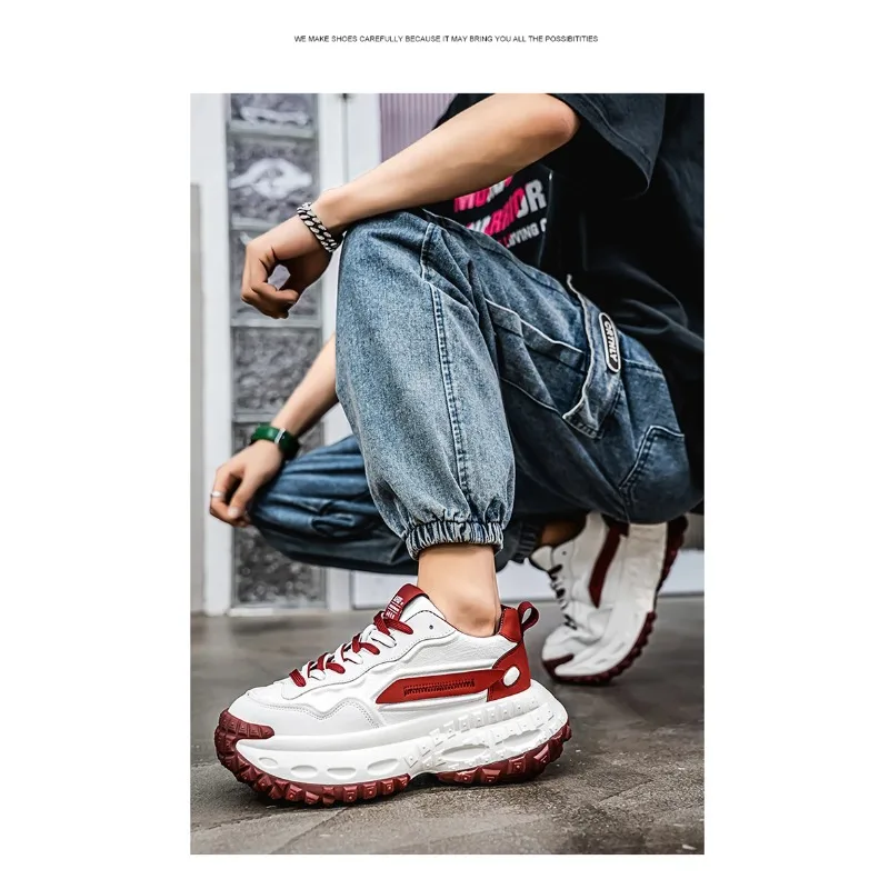 أحذية رياضية عصرية للرجال من oes Dad أحذية Thi Sole Tire Bot Faionable متعددة الاستخدامات رياضية صيفية جديدة Sle زيادة الارتفاع