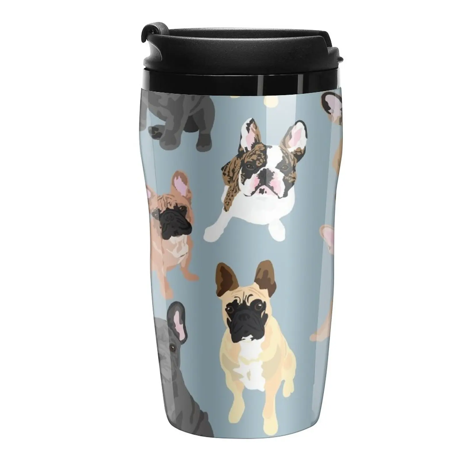 

New FRENCH BULLDOGS Travel Coffee Mug Cups And Mugs Latte Cup Thermal Glass For Coffee Mate Cup