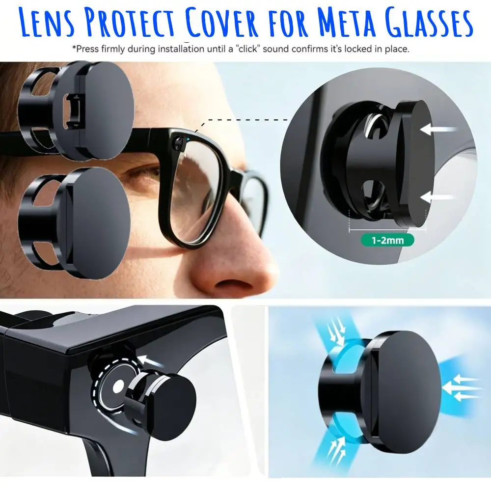For Meta Glasses Light Cover LED Light Block Cover for Smart Glasses Camera Lens Protective Covers Led Blocker Stickers Set