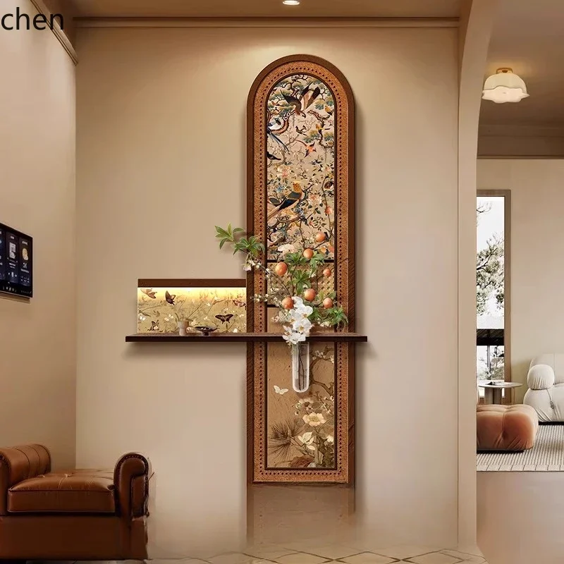 TQH-a7.7  Entrance Decorative Painting Hydroponic Green Plant 3D Sandstone Corridor Hallway Hanging Painting Entryway Decoration