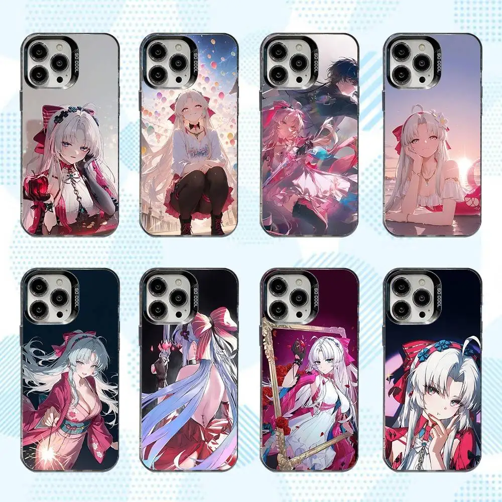 

W-Wuthering Carlotta Waves Phone Case For iPhone 17,16,15,14,13,12,X,8,Pro,Max,Plus,E,SE4,Air,Mini IMD Matte Black