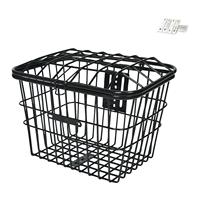 Bike Metal Mesh Front or Rear Basket with Lid for Riding Luggage Outdoor