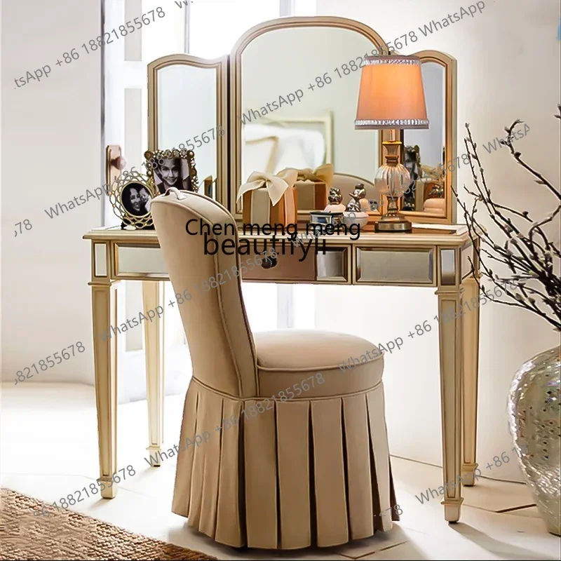cc182Fashion fine makeup set bedroom small apartment solid wood dressing table design R